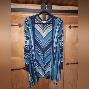 Blue Striped Cardigan